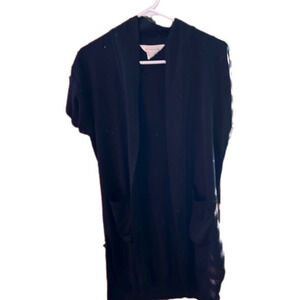 Misook Women’s black cardigan with pockets, size medium EUC